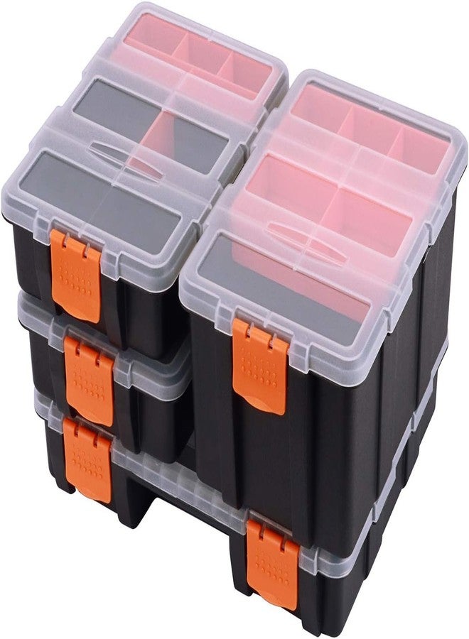 GLIVE (LABEL) 4 Piece Set Toolbox, Portable Tool Boxes Parts Organizer,Versatile And Durable Storage Toolbox For Bolts, Screws, Nails, Nuts, And Small Hardware, 4PCS Set